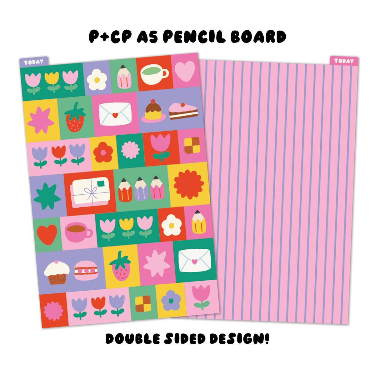 The Paper + Craft Pantry - A5 Planner Pencil Board: Cute Patchwork