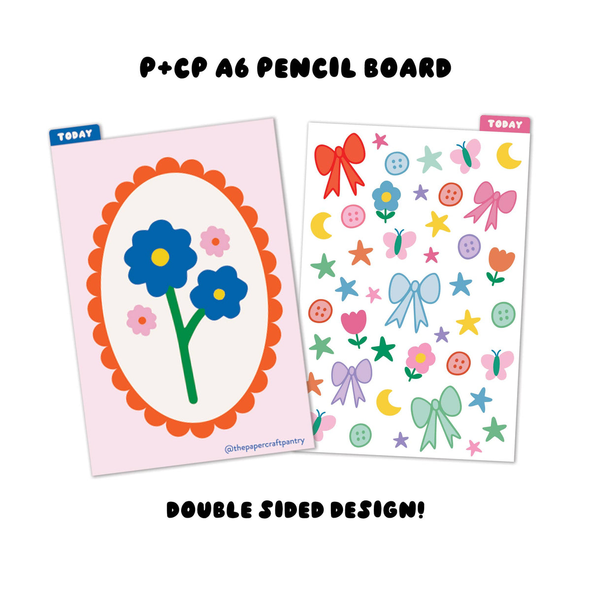 The Paper + Craft Pantry - A6 Planner Pencil Board: Flowers + Trinkets