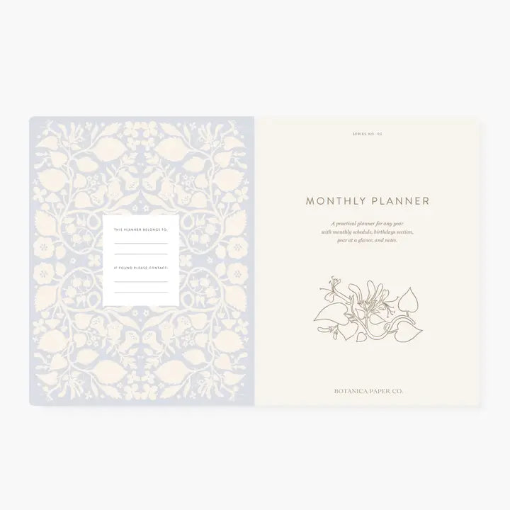Botanica Paper Co. - Undated Monthly Planner