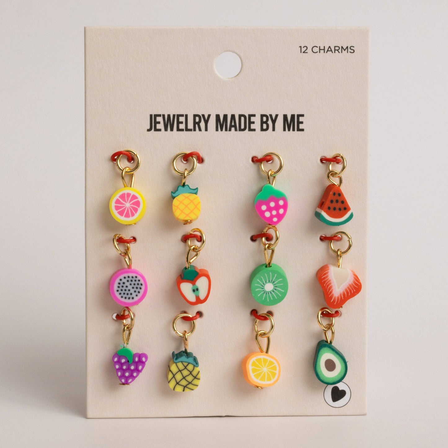 Jewelry Made by Me - Fresh Picked Fruit Charm Set Polymer Fruit Slice Charms Set of 12