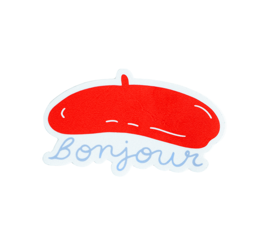 Bonjour Beret Sticker