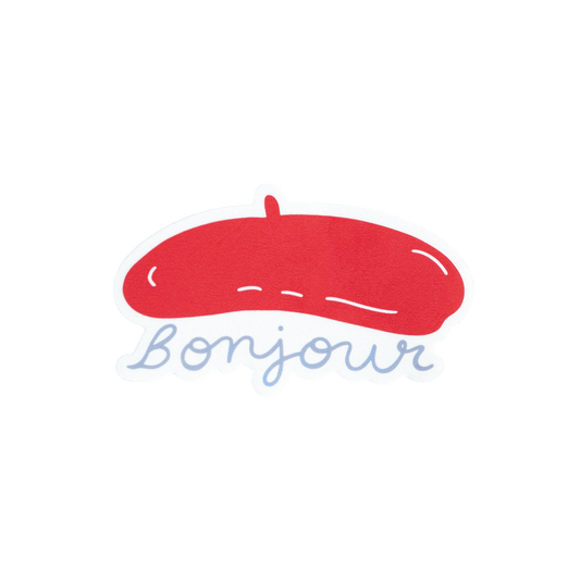 Bonjour Beret Sticker