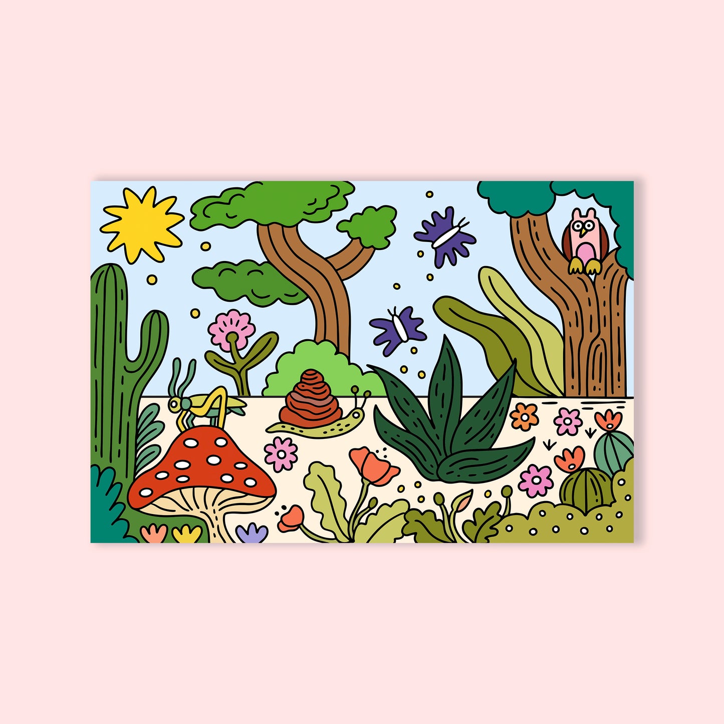 Whimsical Garden Postcard - 4x6"