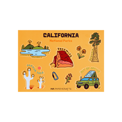 CA National Parks Sticker Sheet 5x7