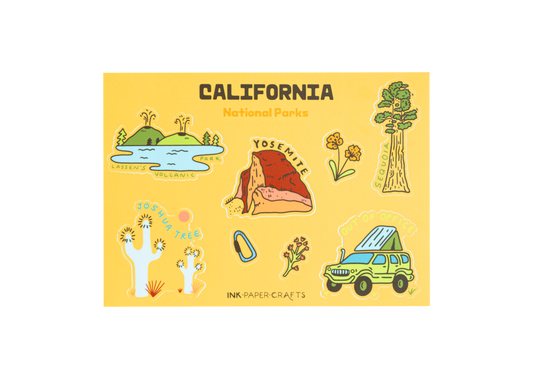 CA National Parks Sticker Sheet 5x7