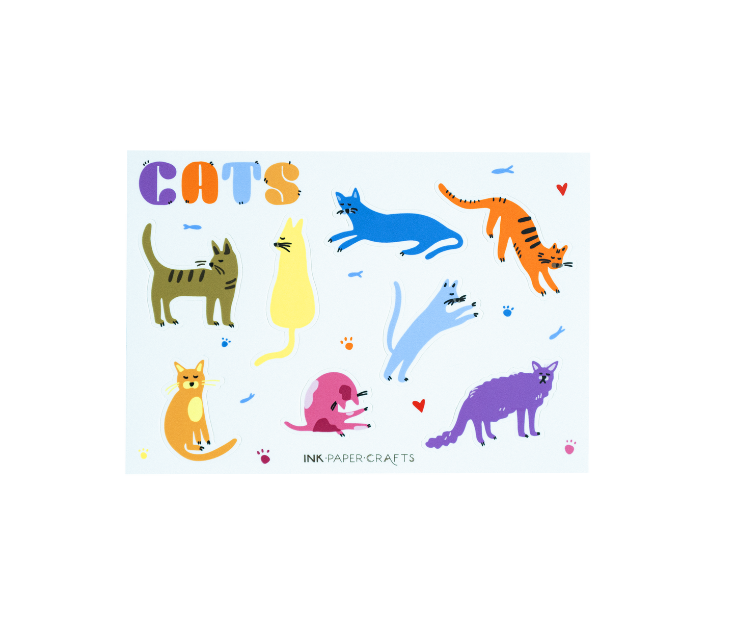 Cats Sticker Sheet 5x7