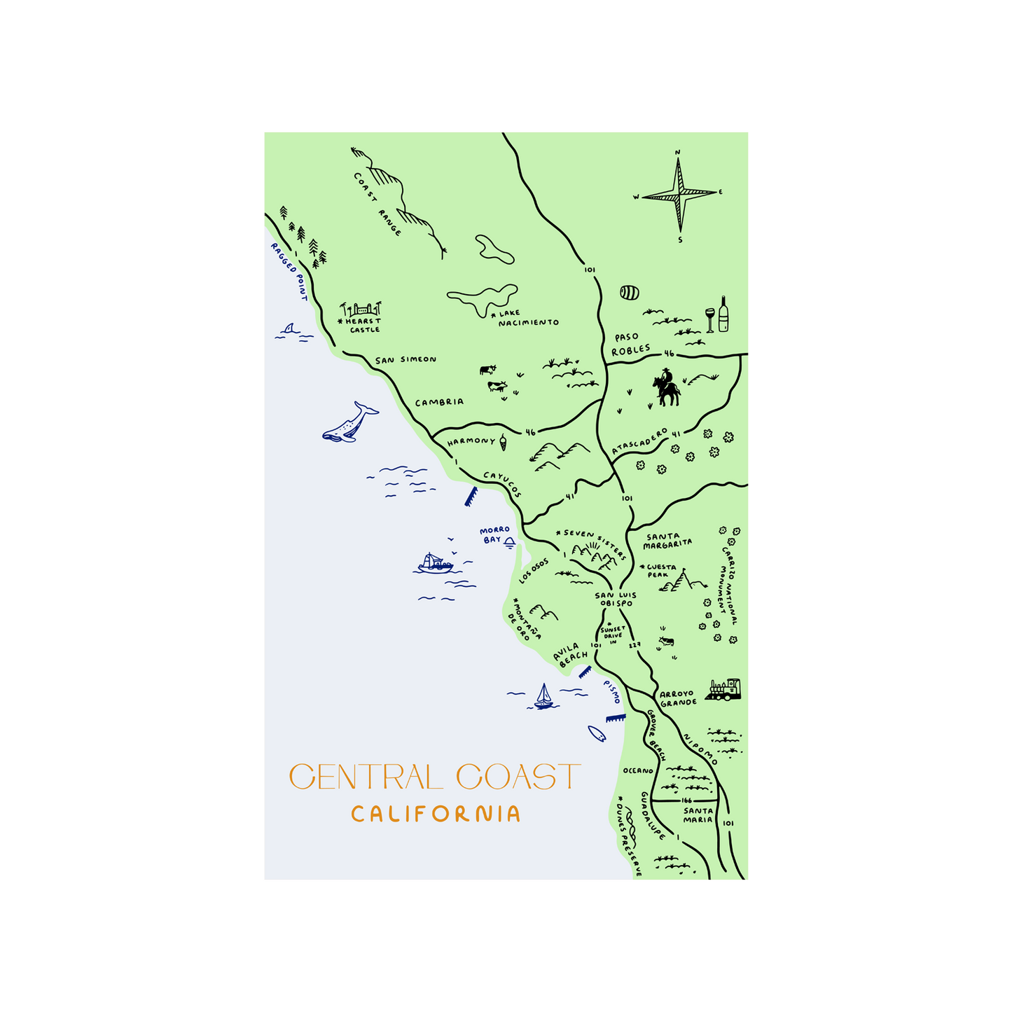 Central Coast Map
