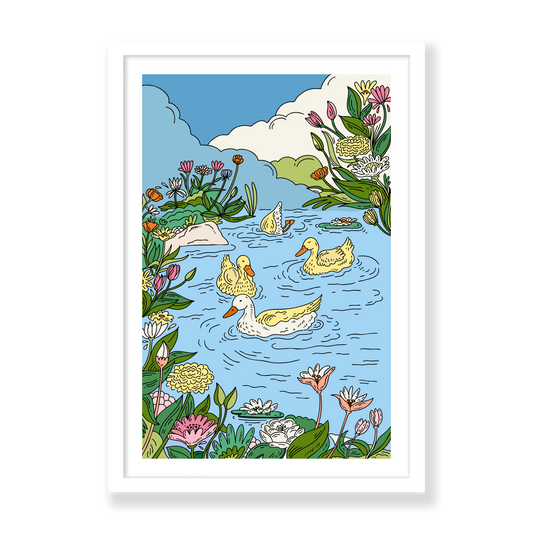 Ducks In A Pond