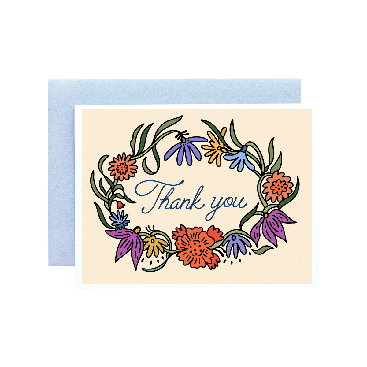 Floral Wreath Thank You Card (Copy)