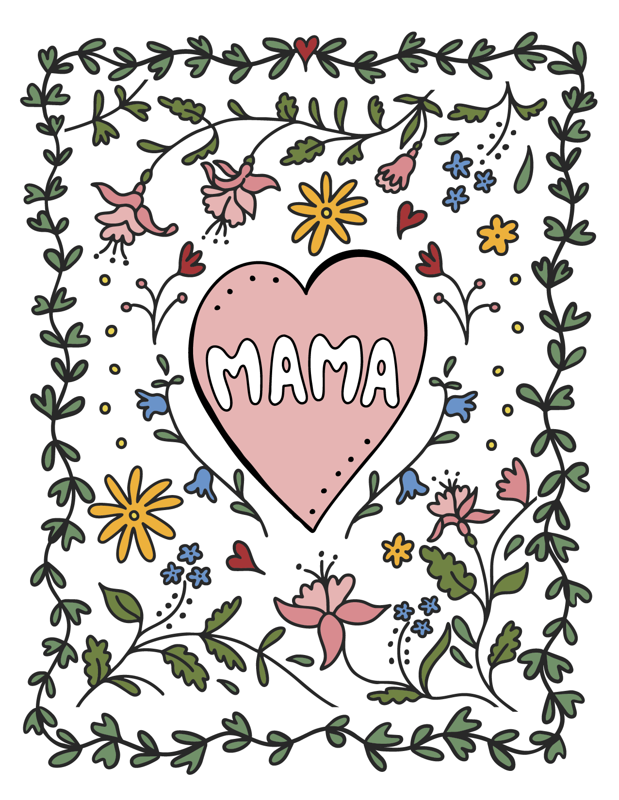 Floral Mama Card