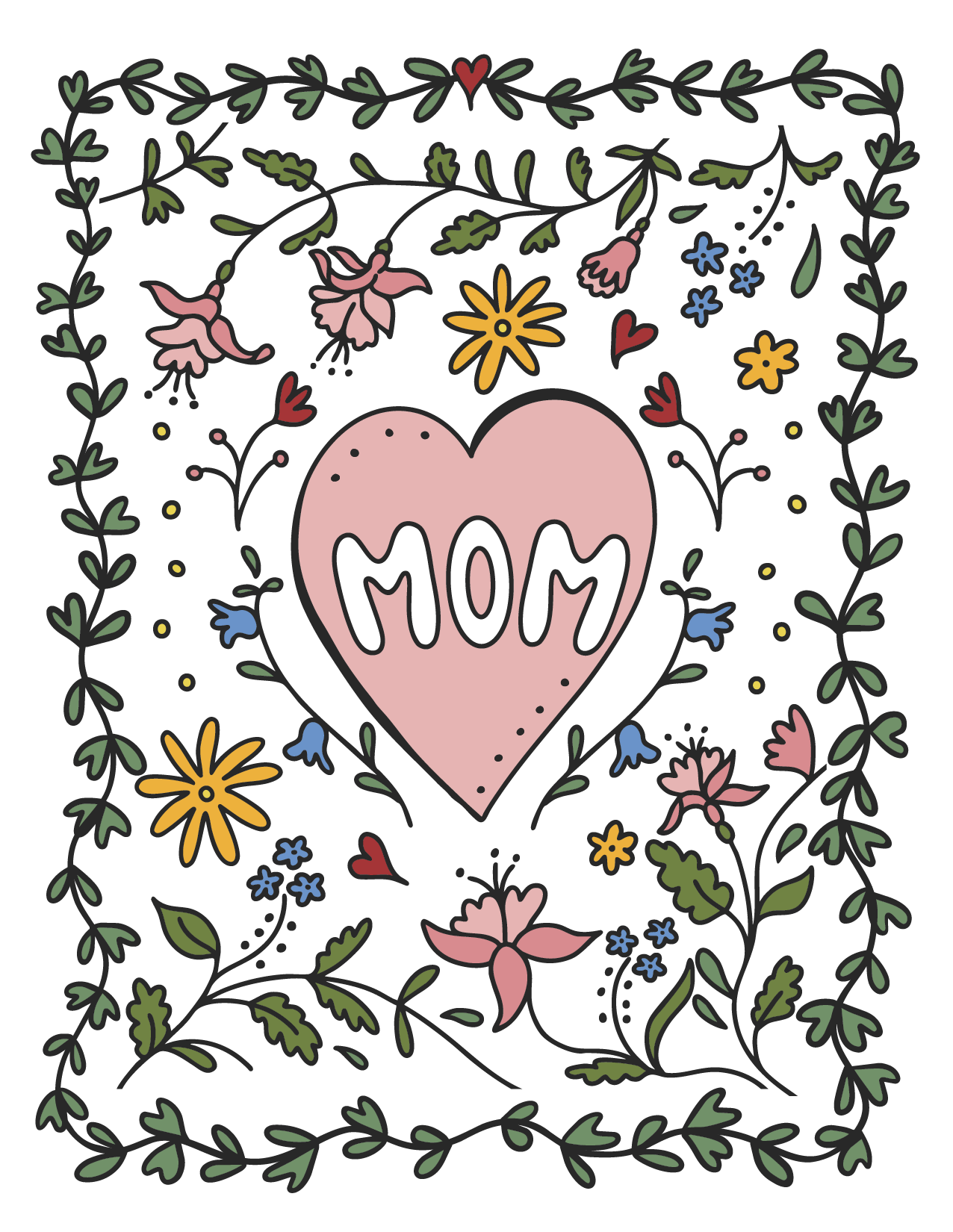 Floral Mom Card