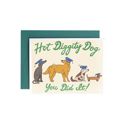 Hot Diggity Dog Graduation Card