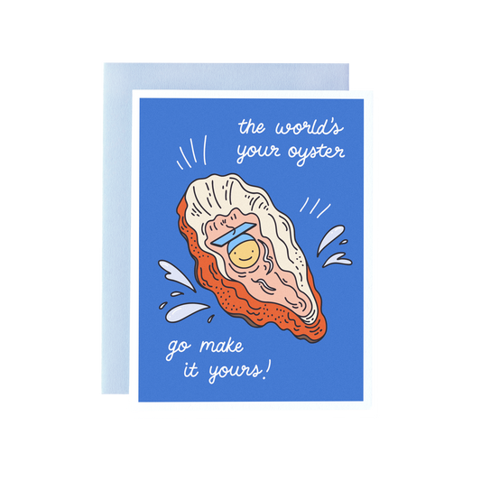 The World Is Your Oyster Graduation Card