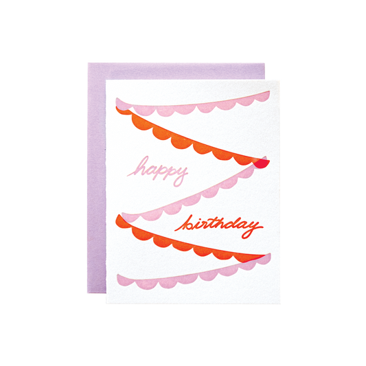 Happy Birthday Cursive Card