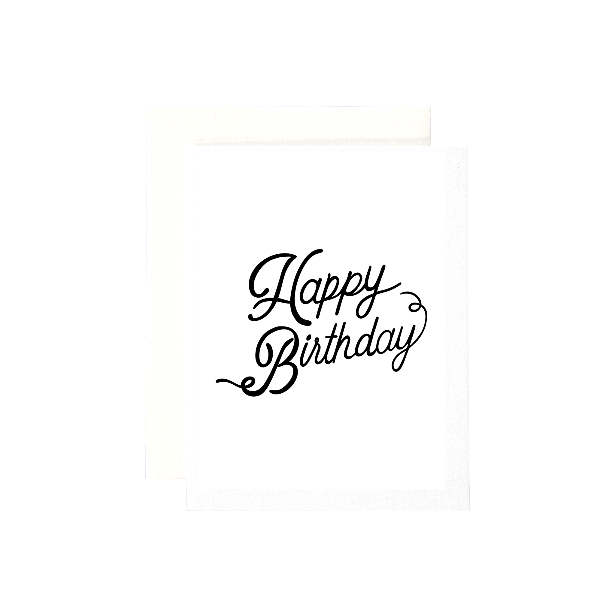 Happy Birthday Script Card – Ink.Paper.Crafts