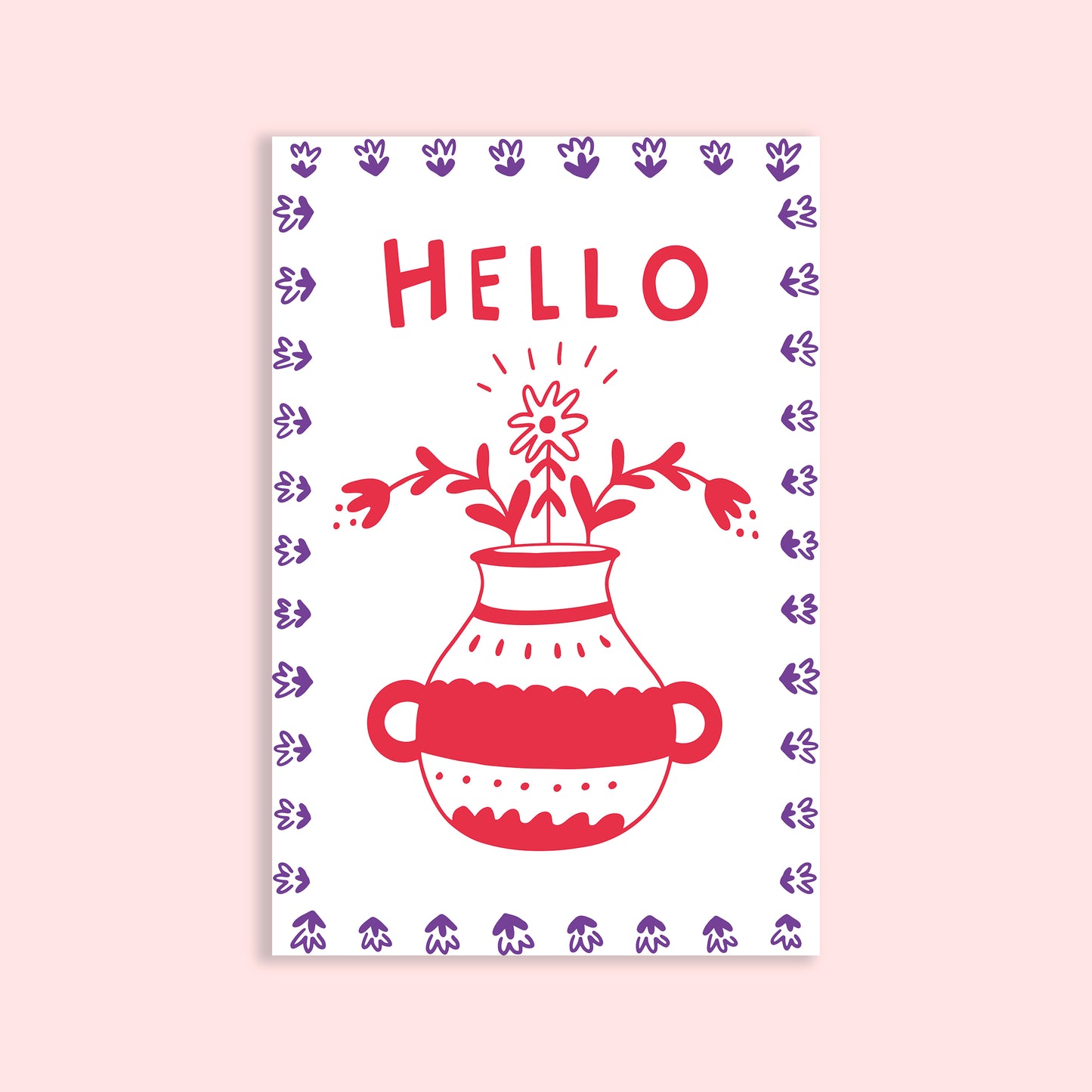 Hello Vase Postcard - 4x6