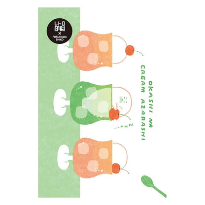 Furukawashiko -  Retro-Style Printed Postcard - Seal Cream Soda