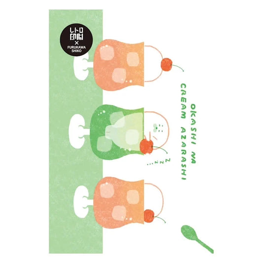 Furukawashiko -  Retro-Style Printed Postcard - Seal Cream Soda