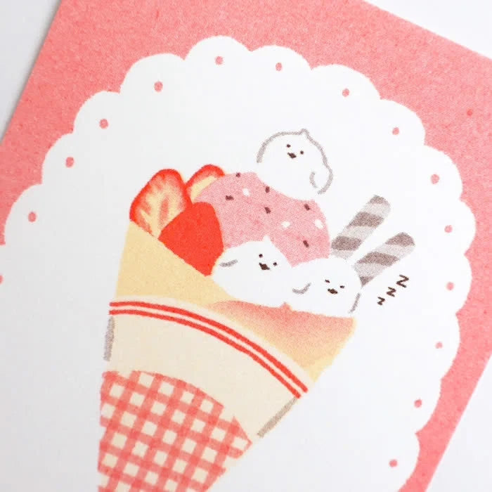 Furukawashiko -  Retro-Style Printed Postcard - Bird In Costume
