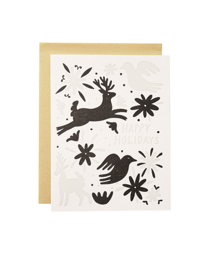 Happy Holidays Otomi Card