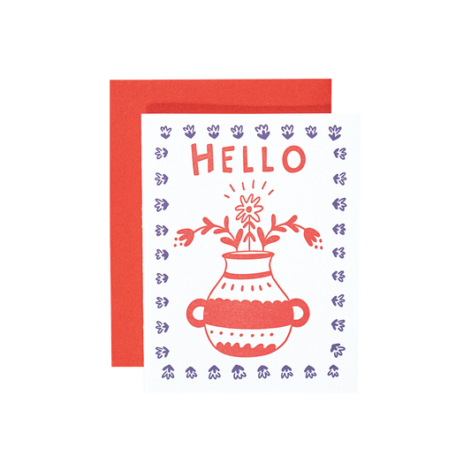 Hello Vase Card