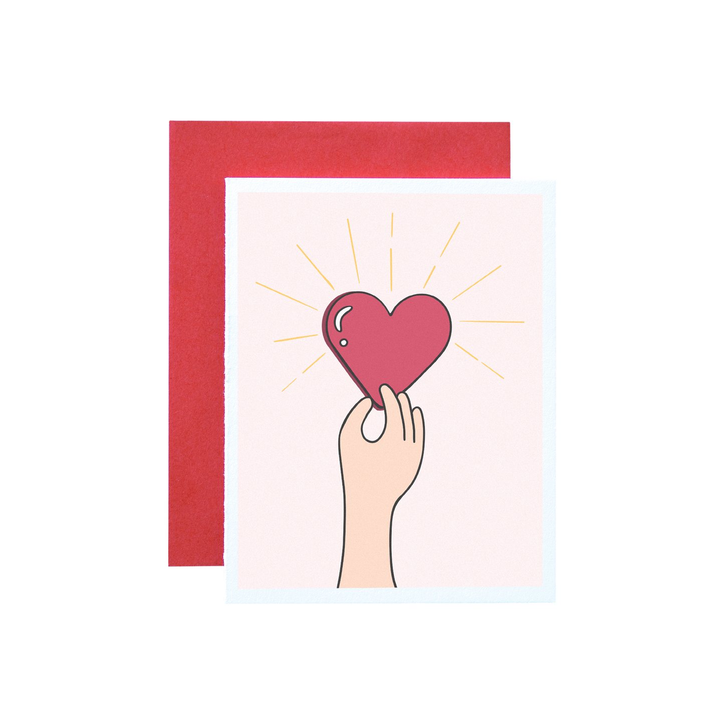 Holding Up Love Card