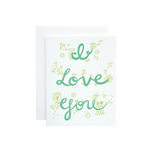 I Love You Florals Card