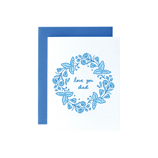Love You Dad Florals Card