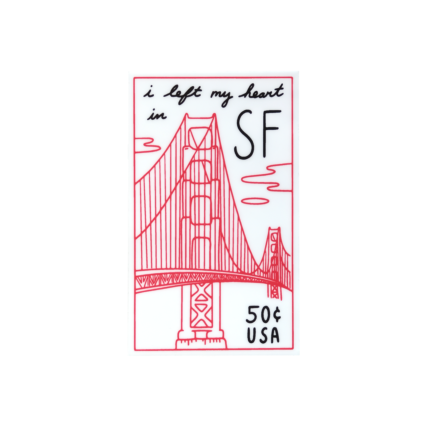 SF Bridge Stamp Sticker