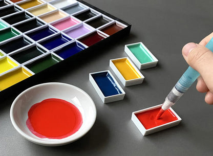 Kuretake Zig Gansai Tambi Watercolor Primary Color Set of 18