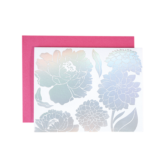 Peonies and Dahlias Card