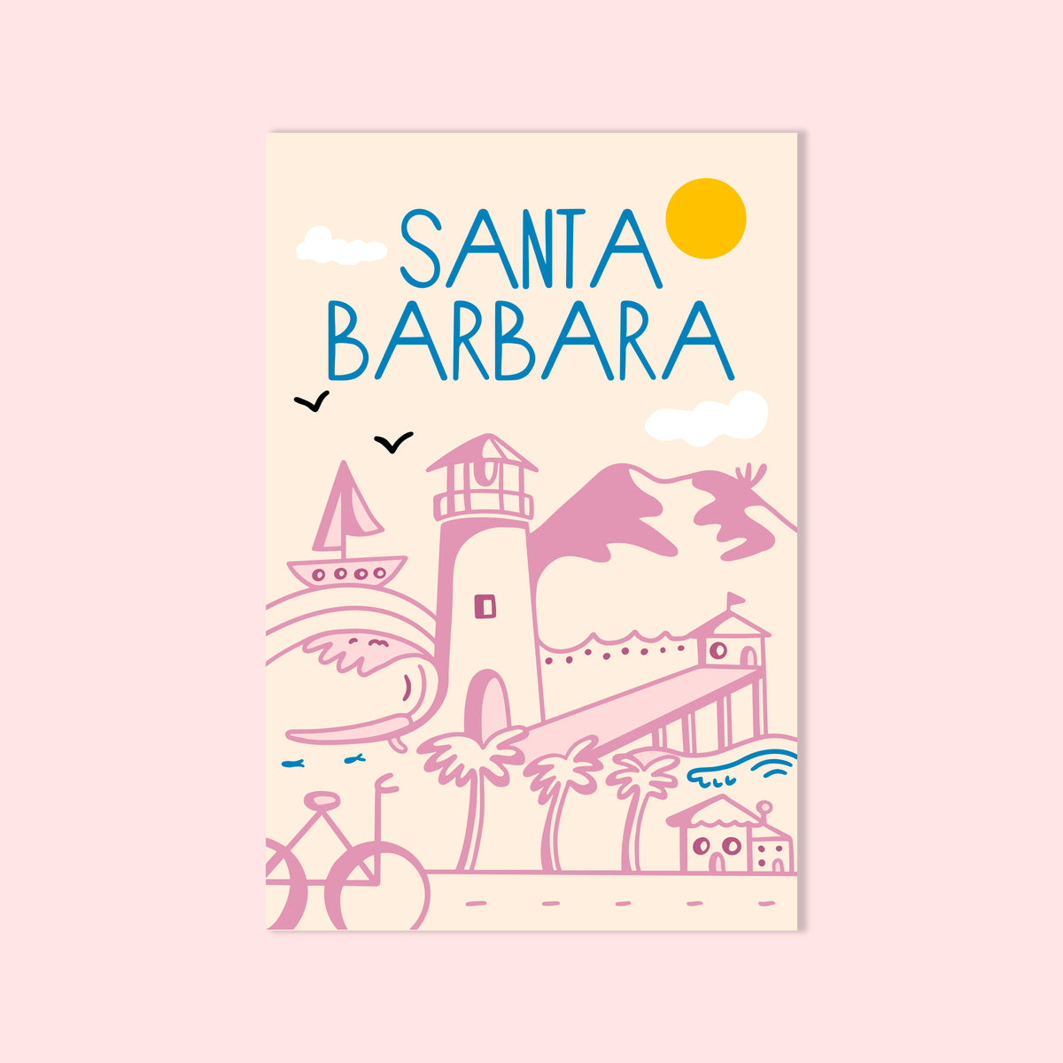 Santa Barbara Wharf Postcard - 4"x6"