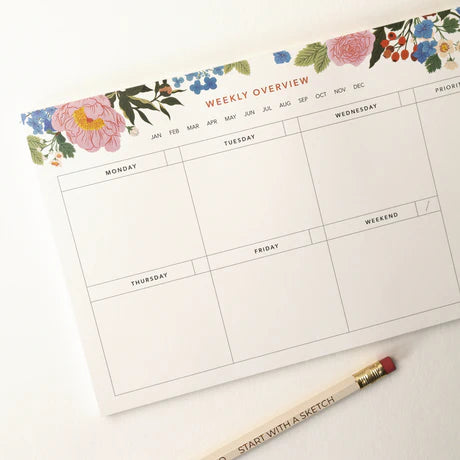 Botanica Paper Co. - Weekly Overview Notepad
