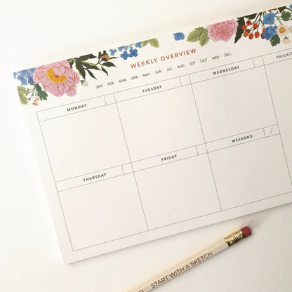 Botanica Paper Co. - Weekly Overview Notepad