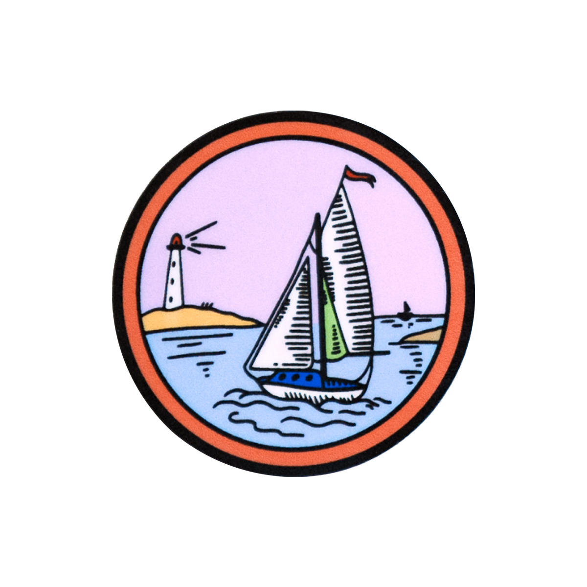 Sailboat Stamp Sticker