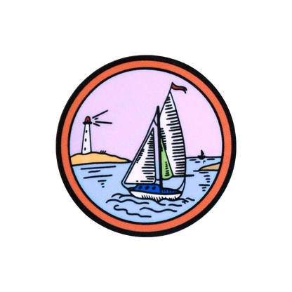 Sailboat Stamp Sticker