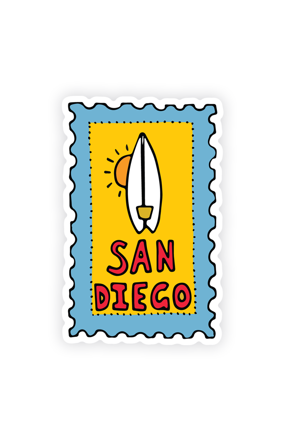 San Diego Stamp Sticker