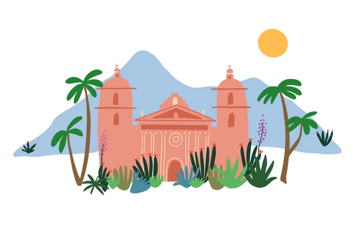 Mission Santa Barbara Sticker