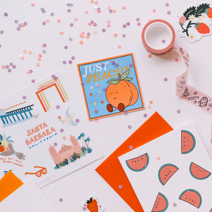 Just Peachy Sticker
