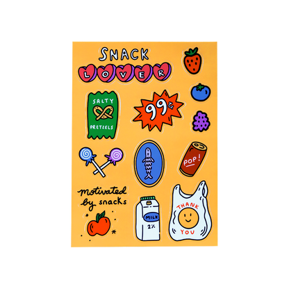 Snack Lover Sticker Sheet 5x7