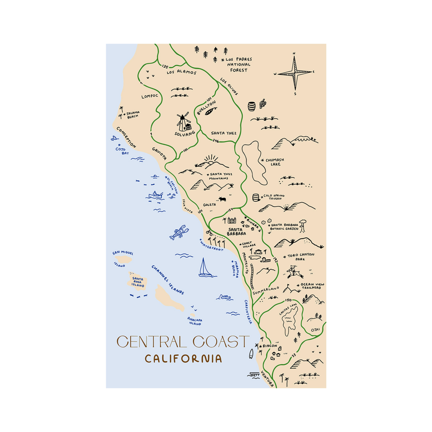 South Central Coast Map