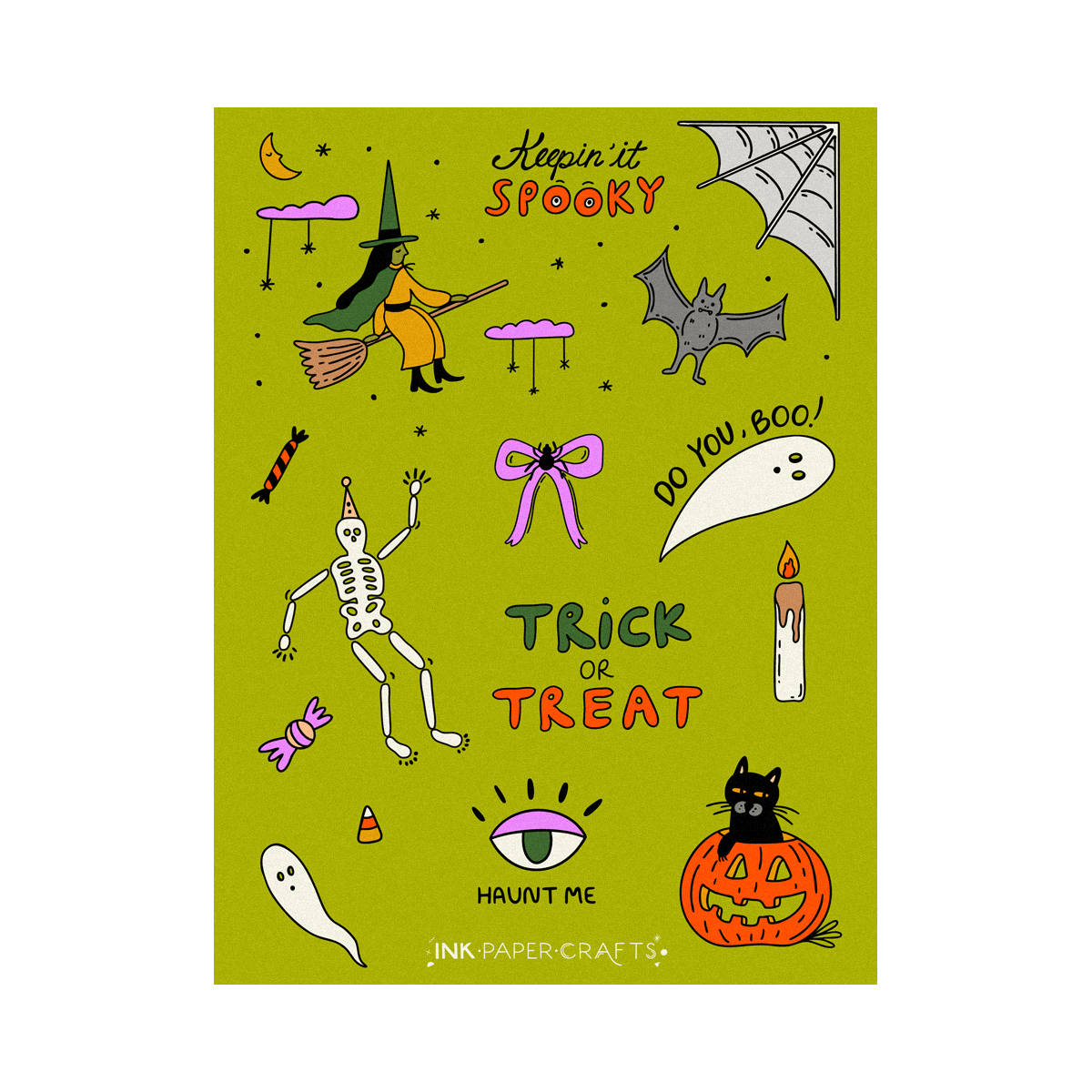 Spooky Season Sticker Sheet 5x7