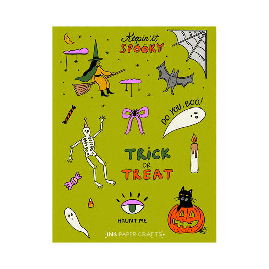 Spooky Season Sticker Sheet 5x7