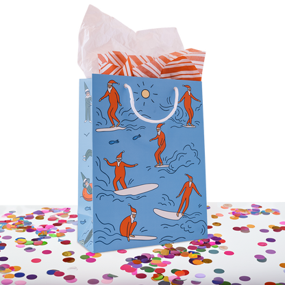 Surfing Santa Gift Bag