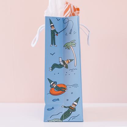 Surfing Santa Gift Bag