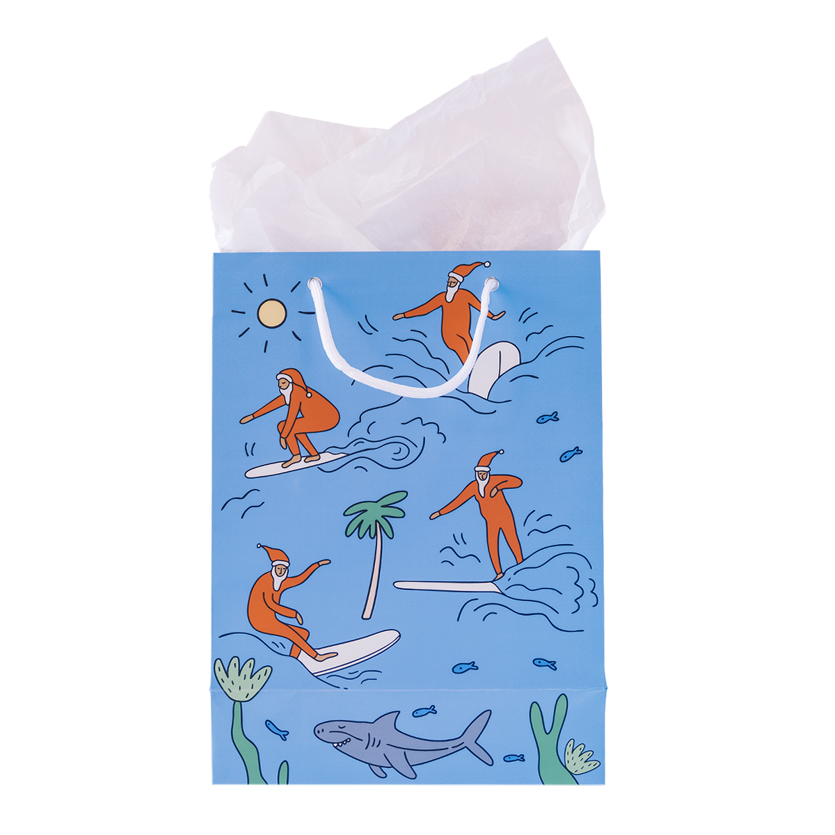 Surfing Santa Gift Bag