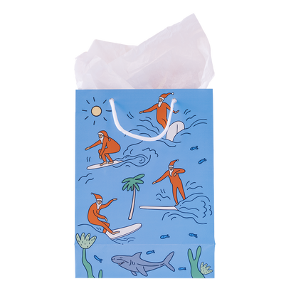 Surfing Santa Gift Bag