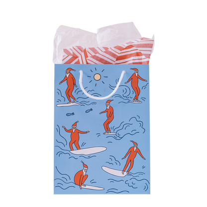 Surfing Santa Gift Bag