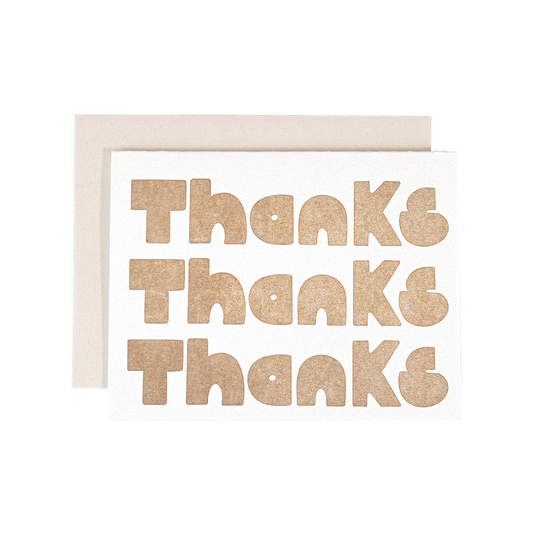 Thanks Thanks Thanks Card