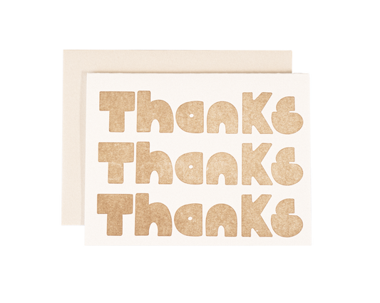 Thanks Thanks Thanks Card